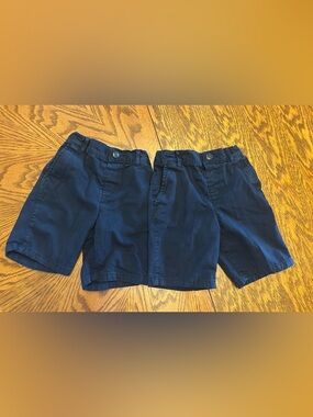 Children’s Place Boys Chino Navy Shorts Size 5T Lot of 2 Adjustable Waist